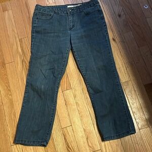 DKNY Size 10 Jeans Straight Leg Medium Wash Blue‎ Denim Womens Pants